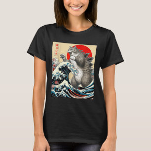 T-shirt Catzilla Cat Art japonais