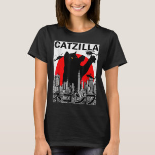 T-shirt Catzilla Cute Art Japonais Chat Stuff pour Amoureu