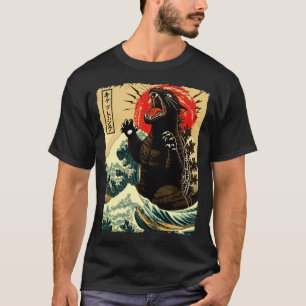 T-shirt Catzilla drôle de style japonais