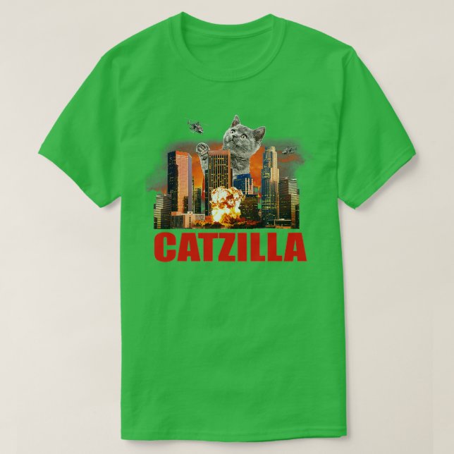 T-shirt Catzilla Funny Chat (Design devant)