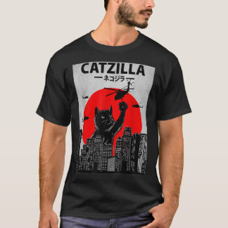 T-shirt Catzilla Funny Chat, Chat Funny, Amoureux des chat