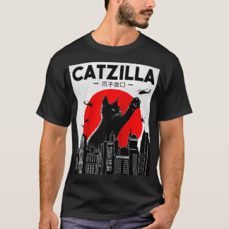 T-shirt Catzilla Funny Chat, Chat Funny, Amoureux des chat