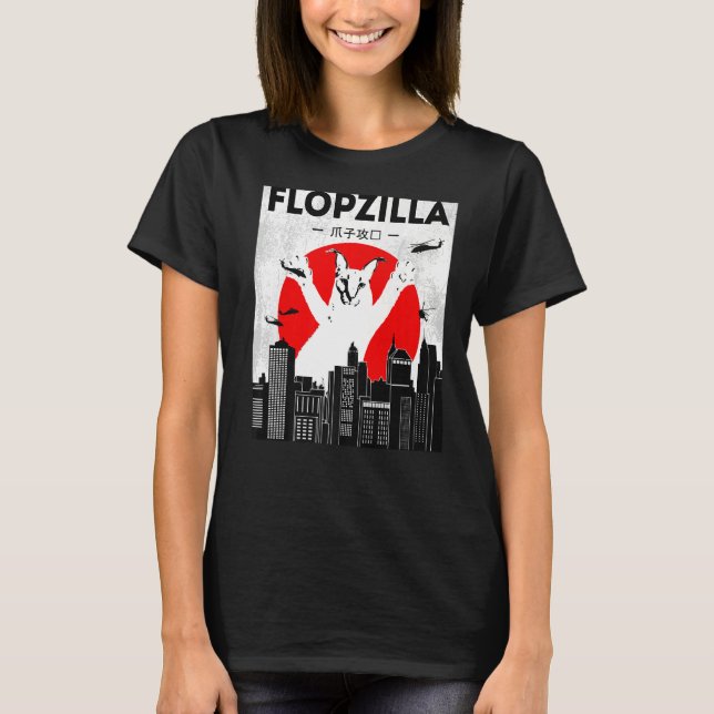T-shirt Catzilla Funny gros mème Flopzilla Caracal C (Devant)