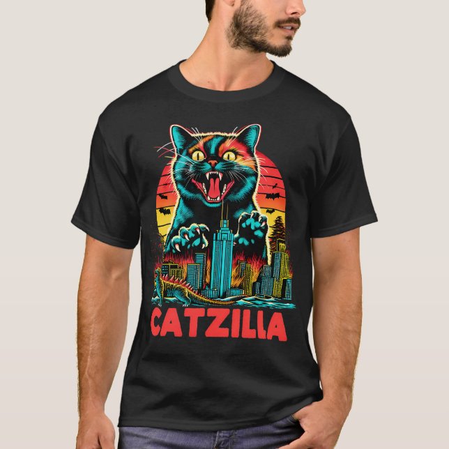 T-shirt CATZILLA Le Surlord Féline Fierce (Devant)