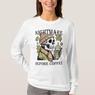 T-shirt Cauchemar Avant Café, Les Amateurs De Café D'Hallo