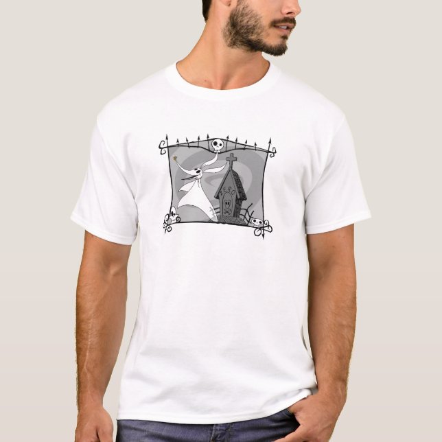 T-shirt Cauchemar avant Noël | Zéro dans le cimetière (Devant)