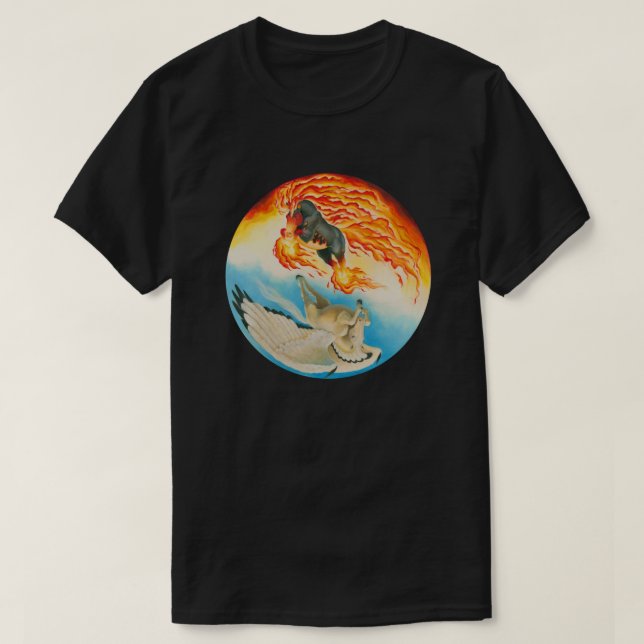 T-shirt Cauchemar et Mesa Pegasus Yin Yang (Design devant)