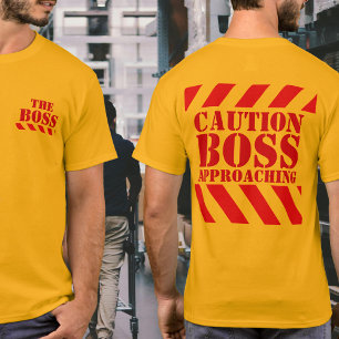 T-shirt Caution BOSS bandes de signalisation rouge