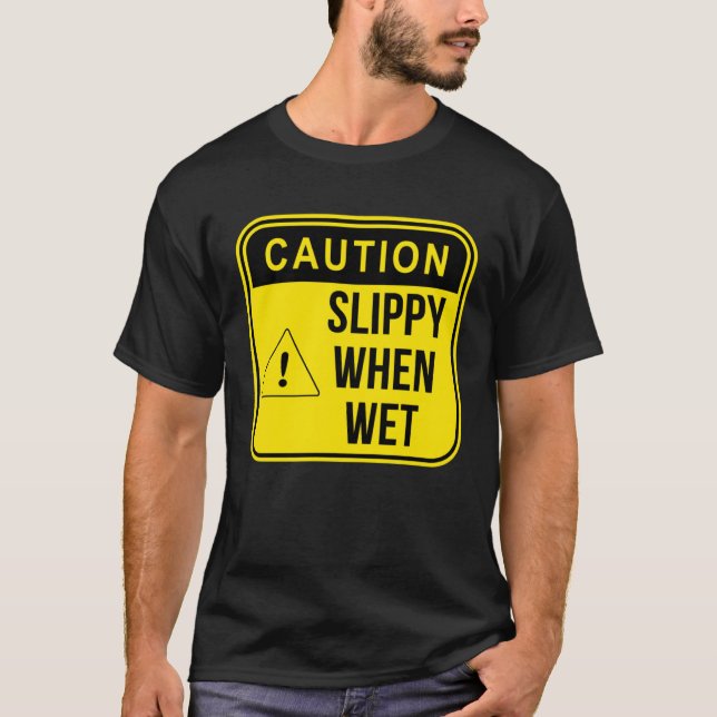 T-shirt Caution Construction Danger Careful Meme  Sarcasti (Devant)