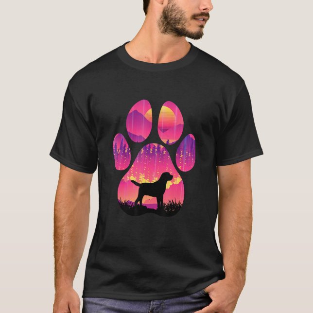 T-shirt Cavador Paw Mom Dad Dog  Women Men (Devant)