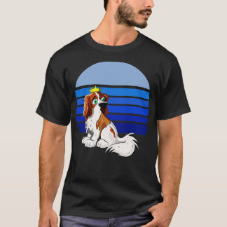 T-shirt Cavalier bleu rétro