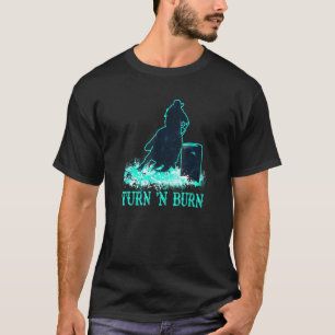 T-shirt Cavalier de baril Course de barils Cheval Tourner