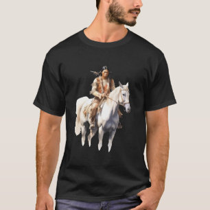 T-shirt Cavalier de cheval amérindien Tribu indienne améri