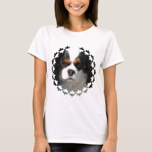 T-shirt cavalier de dames de chien d'épagneul du