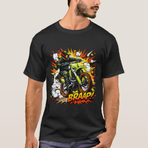 T-shirt Cavalier de moto cross de bande dessinée