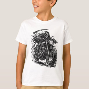 T-shirt Cavalier de moto Reaper voilé