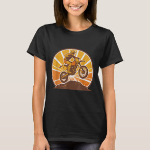 T-shirt Cavalier de motocross vintage saute à moto sur rou