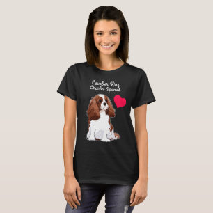 T-shirt cavalier d'épagneul du Roi Charles (noir)