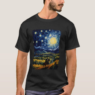T-shirt Cavalier Équitation Dressage Nuit Étoilée