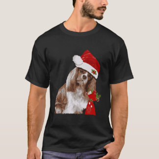 T-shirt Cavalier King Charles Spaniel Christmas Shirt Sant