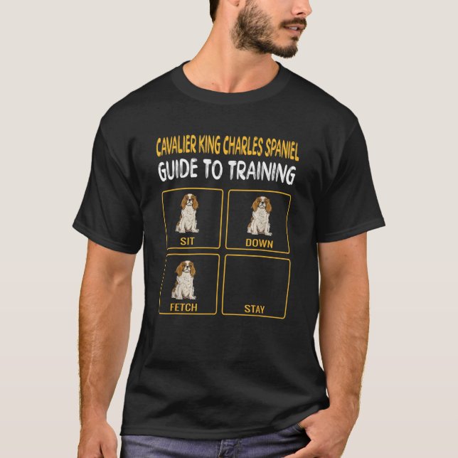 T-shirt Cavalier King Charles Spaniel Guide D'Entraînement (Devant)