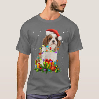 T-shirt Cavalier King Charles Spaniel Lumières de Noël Xma