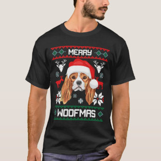 T-shirt Cavalier King Charles Spaniel Merry Woofmas