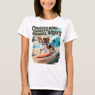 T-shirt Cavalier King Charles Spaniel Surf