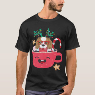 T-shirt Cavalier King Charles Spaniel Teacup Noël Vacances