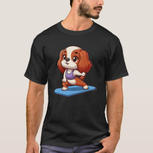 T-shirt Cavalier King Charles Spaniel Yoga Chien Drôle Méd