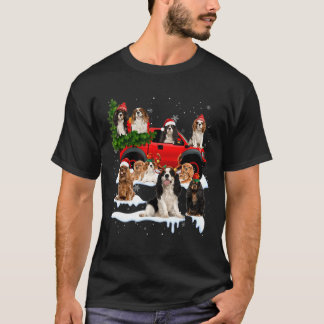 T-shirt Cavalier Roi Charles Espaniel mignon Voiture à nei