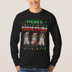 T-shirt Cavalier roi charles spaniel Noël Lumières Chien