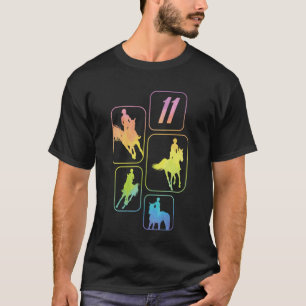 T-shirt Cavalière de 11 ans pour anniversaire Cheval Caval