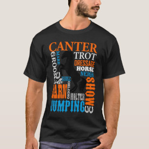 T-shirt Cavalière Fille Cheval Équitation pour filles 