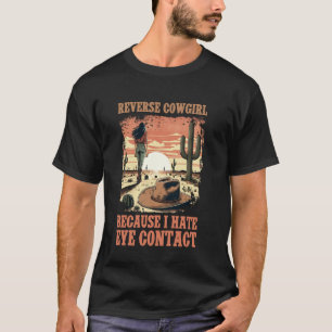 T-shirt Cavalière Inversée Parce Que Je Déteste Le Contact