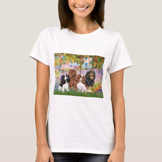 T-shirt Cavaliers (4) - dans le jardin de Monet (Devant)