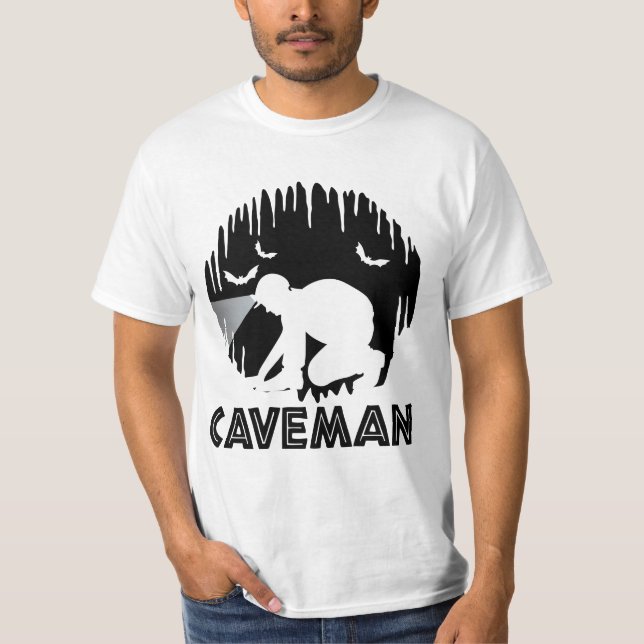 T-shirt Caveman - Drôle Spelunking (Devant)