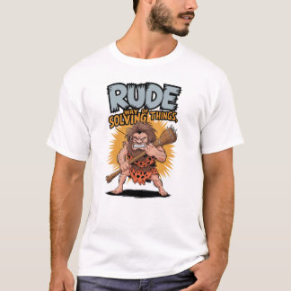T-shirt Caveman en colère avec Spike Club