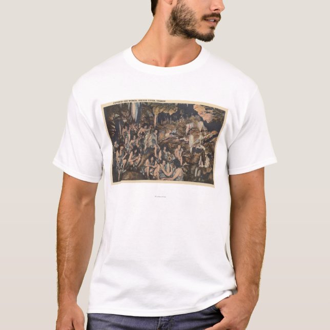 T-shirt Cavernes de l'Orégon - hommes des cavernes et (Devant)