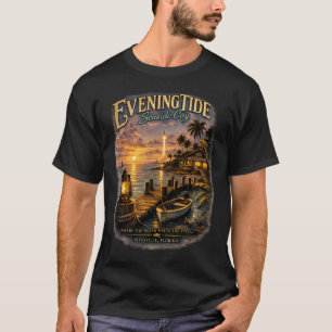 T-shirt Cay Eveningtide au bord de la mer - Coucher de sol
