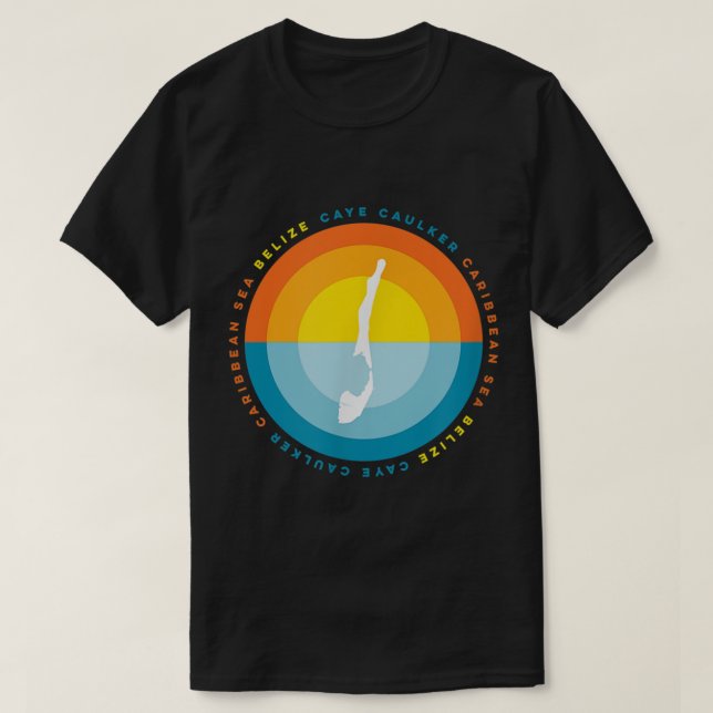 T-shirt Caye Caulker Belize Graphic Sunset T Shirt (Design devant)