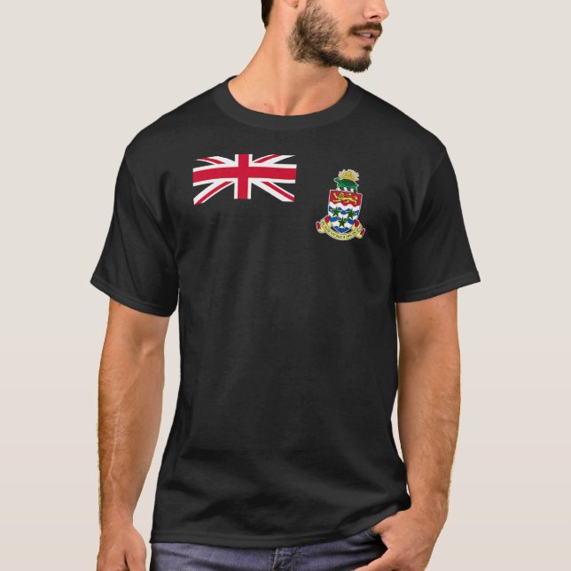 T-SHIRT CAYMAN ISLANDS FLAG GEORGE TOWN CARRIBEAN 2 (Devant)
