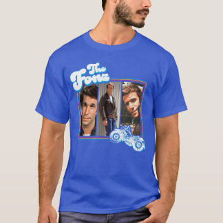 T-shirt CBS Happy Dayshe Fonz Mens Unise Grey Cartoon Crew