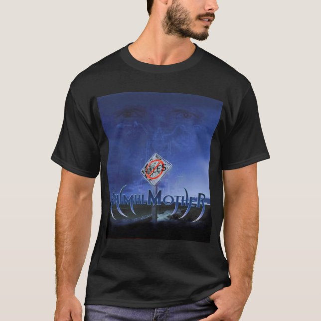 T-shirt CD de noir d'art de "AUCUNES RÈGLES" des (Devant)