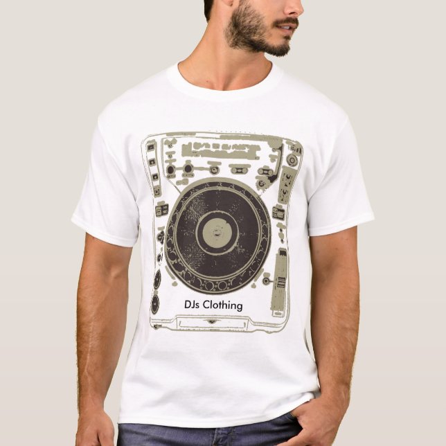 T-shirt CDJ T noir, habillement de DJs (Devant)