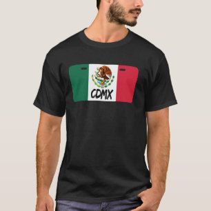 T-shirt Cdmx Mexique Plaque de Licence Mexicaine Pride Mex