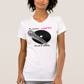 T-shirt CDR_BLACK, microphone-charme-argent, génial, Fres…