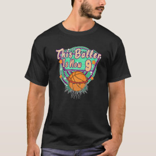T-shirt Ce Baller a Maintenant 9 Ans Anniversaire Rétro Ba
