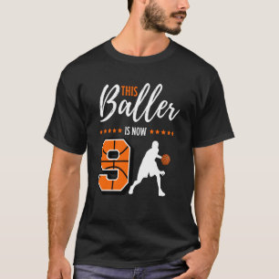 T-shirt Ce Baller est maintenant 9 Garçons de 9 ans Basket