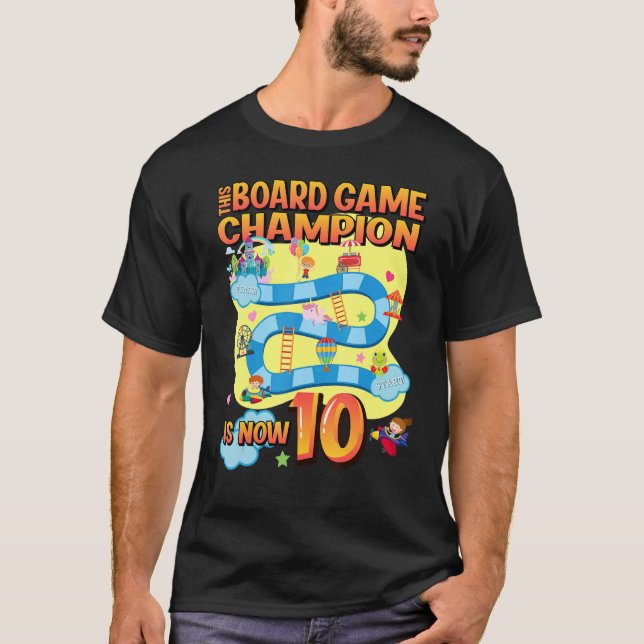 T-shirt Ce Champion De Jeu De Conseil Est Maintenant 10 An (Devant)
